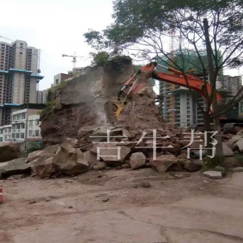 南京某小區(qū)假石山拆除重建